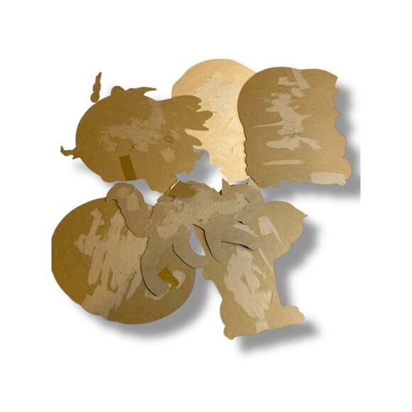 Lot of 6 Vintage Diecut Halloween Decorations Black Cat Witch Skull 7" - Picture 8 of 8